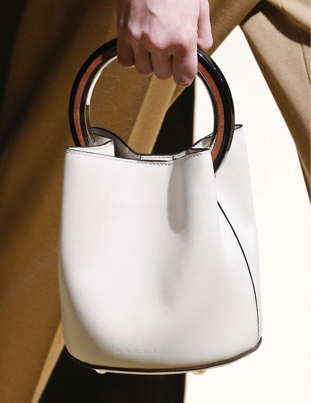Marni leather Pannier bucket bag